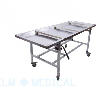 Stainless steel mortuary trolley